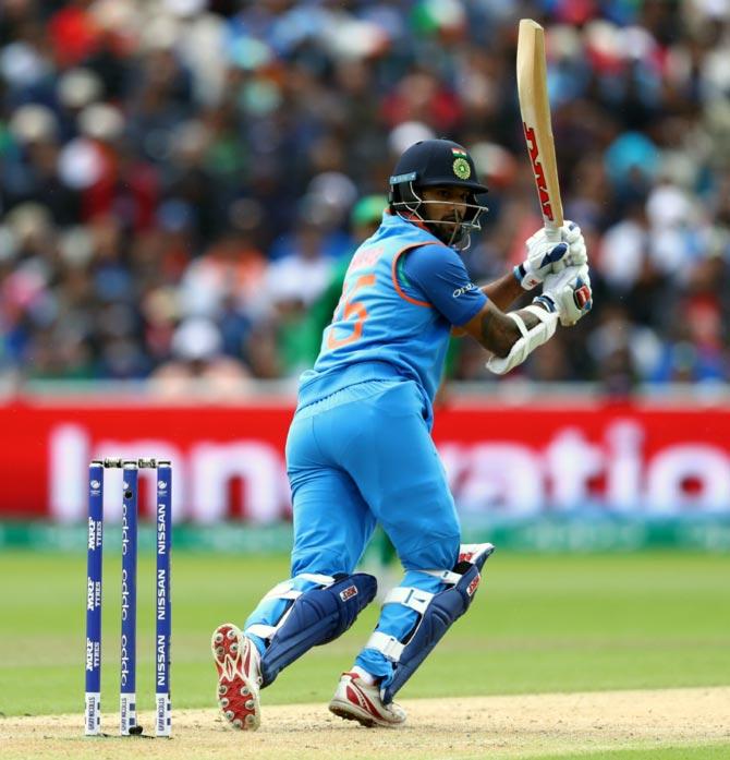 Shikhar Dhawan in action