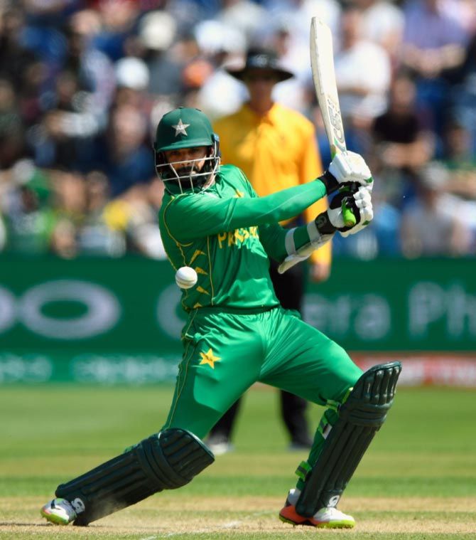 Pakisrtan's Azhar Ali in action against England during the Champions Trophy semi-final on Wednesday