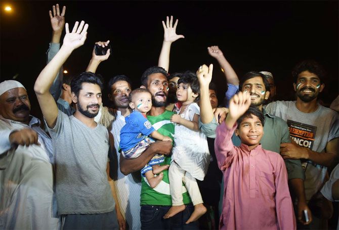 Pakistan fans are ecstatic on the arrival of the Pakistan cricket team in Karachi on Tuesday