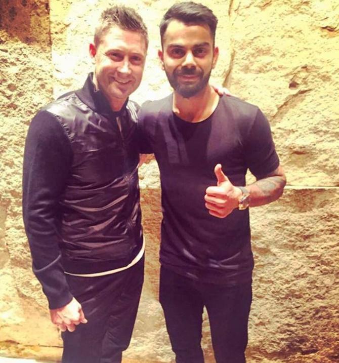 Michael Clarke and Virat Kohli 