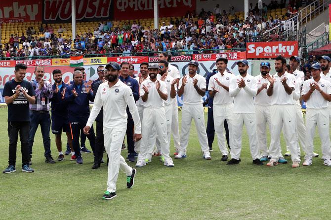 Ravindra Jadeja was named the man of the match and man of the series