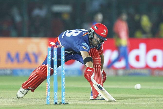 Corey Anderson is run out from a direct throw by Ravindra Jadeja