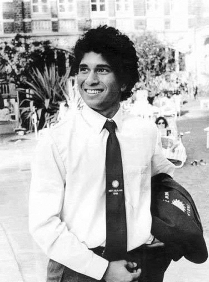 A throwback picture of Sachin Tendulkar during his early days in Indian cricket