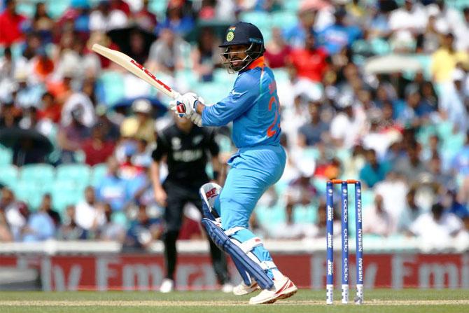 Shikhar Dhawan plays a cut short en route his 40