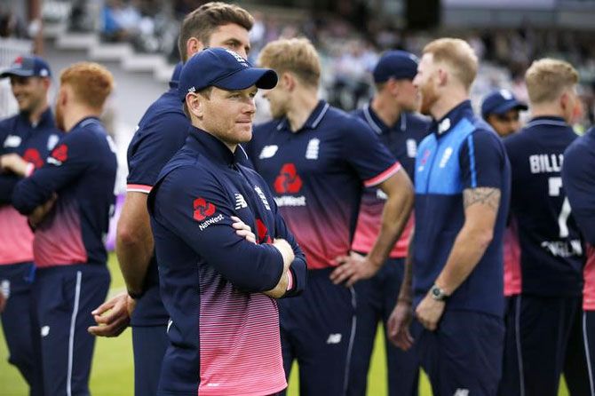 England's Eoin Morgan before the presentation after winning the series but losing the 3rd ODI against South Africa on Monday