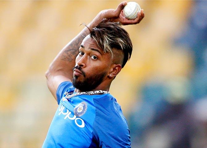 On road to recovery: Hardik back in the nets