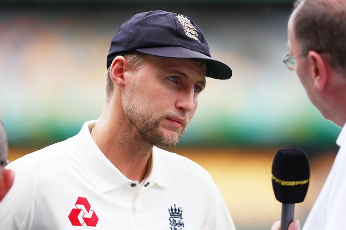 Joe Root speaks to the media