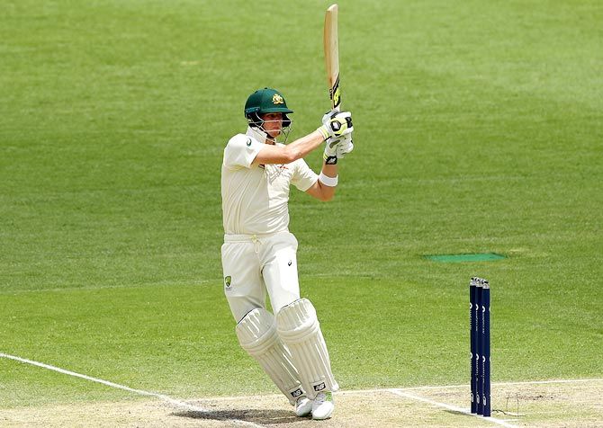 Steve Smith bats during Day 3
