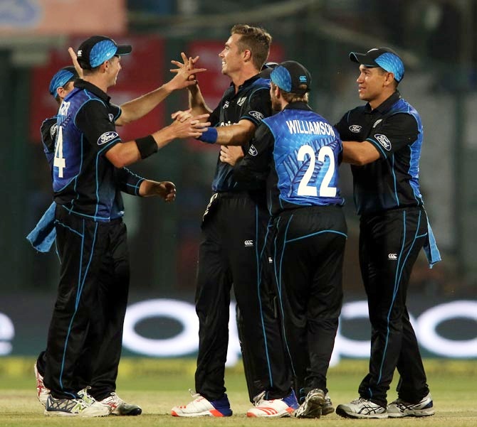 New Zealand players celebrate