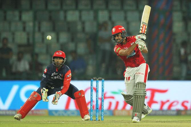 Kings XI Punjab's Karun Nair bats 