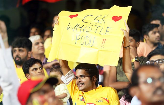 A Chennai Super Kings fan
