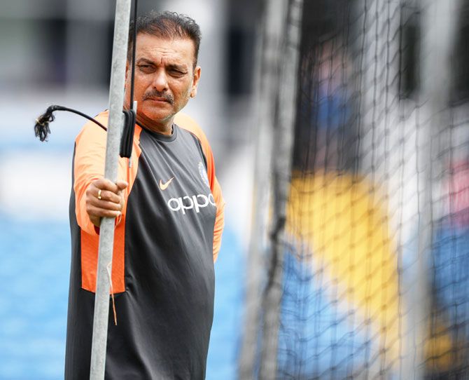 India's Head Coach Ravi Shastri could not contain himself after India won the opening Test in Adelaide on Monday