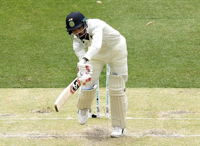 KL Rahul is bowled by Josh Hazlewood