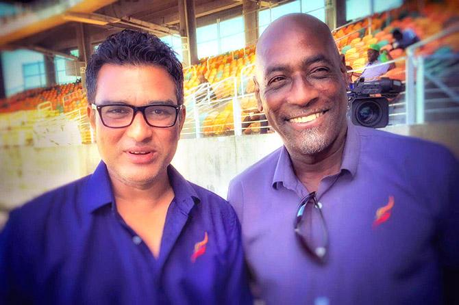 Sanjay Manjrekar with Viv Richards