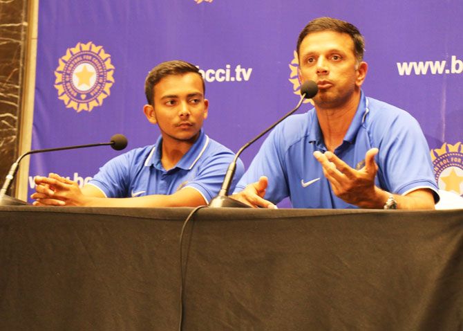 India Under-19 coach Rahul Dravid (right) revealed on Monday that the team did not have any different strategies for Pakistan match