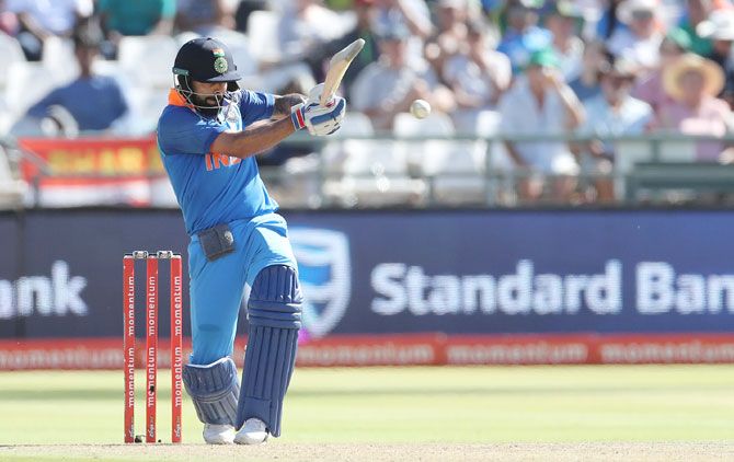 India captain Virat Kohli en route his match-winning knock of 160 not out against South Africa on Wednesday