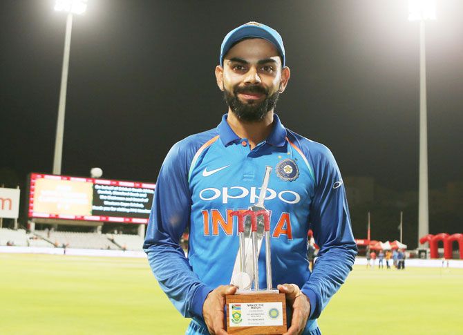 Virat Kohli was adjudged Man of the Match for his 160 not out