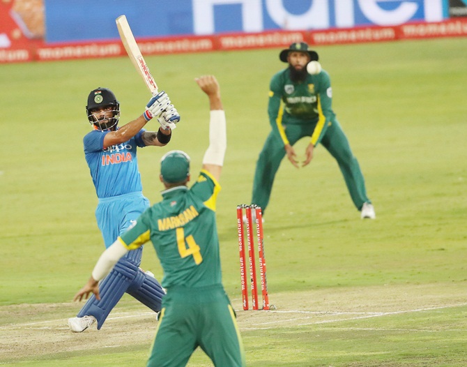 Virat Kohli bats during the 6th ODI against South Africa in Centurion on Friday