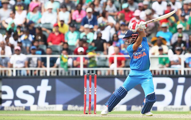 Manish Pandey bats during his innings of 29 not out