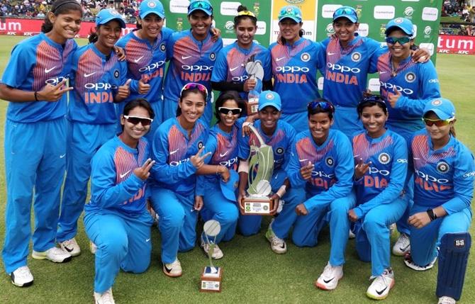 Captain Harmanpreet Kaur singled out Mumbai girl and newcomer, Jemimah Rodrigues (2nd from left, standing) for special praise