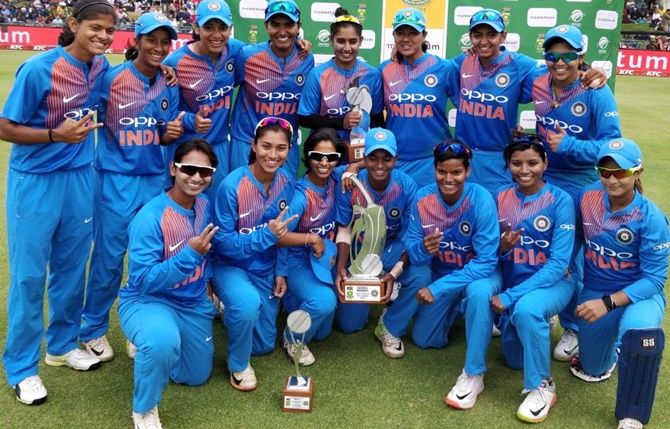 Captain Harmanpreet Kaur singled out Mumbai girl and newcomer, Jemimah Rodrigues (2nd from left, standing) for special praise