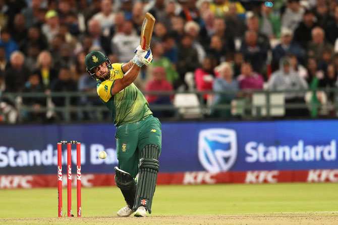 Christiaan Jonker swings his arms during his innings of 49