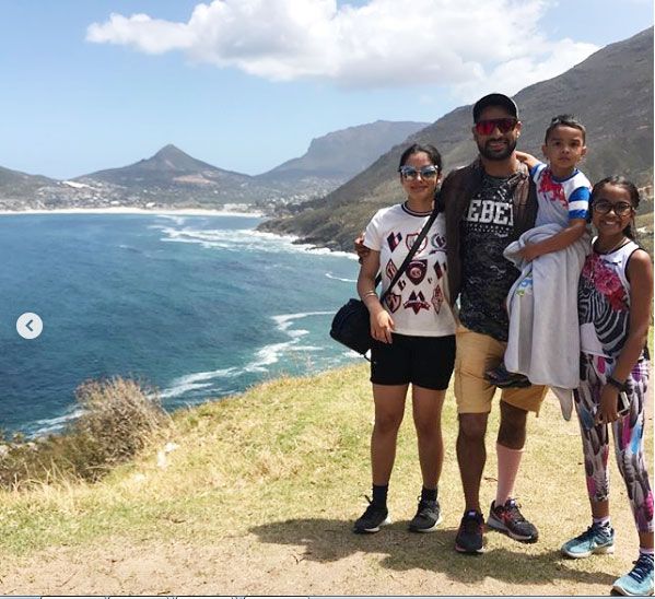Shikhar Dhawan and his kids are all smiles under the Cape Town sun