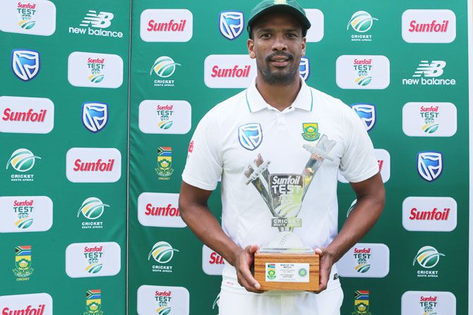 South Africa's Vernon Philander picked six wickets to be named Man of the Match