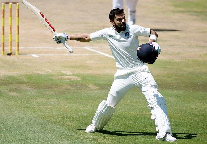 Virat Kohli who hit a classy 153 in the second Test at Pretoria. Photograph: BCCI