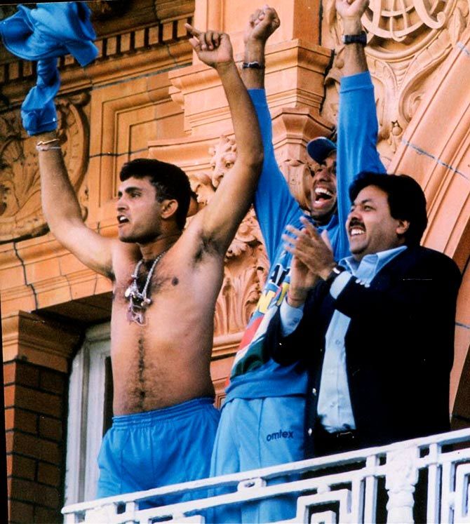  Standing on the balcony at Lords in London, a bare-chested Sourav Ganguly swirls his shirt after Team India defeated England in the Natwest Trophy final. It remains one of the unforgettable images of Indian cricket