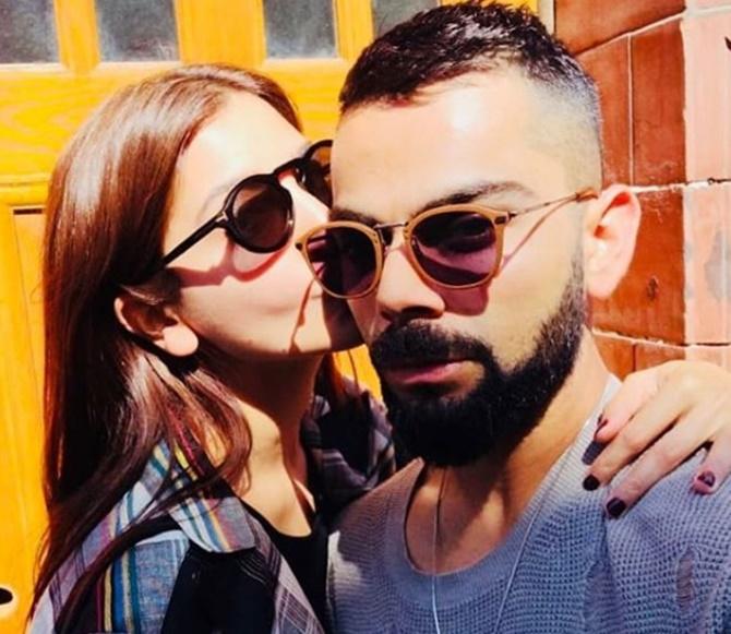 Anushka Sharma and Virat Kohli. Photograph: Kind courtesy Virat Kohli/Instagram