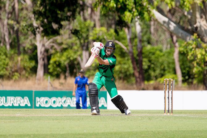 David Warner competes in the NT Strike League match between the City Cyclones and the Northern Tide at Marrara Oval in Darwin, Australia, on Saturday