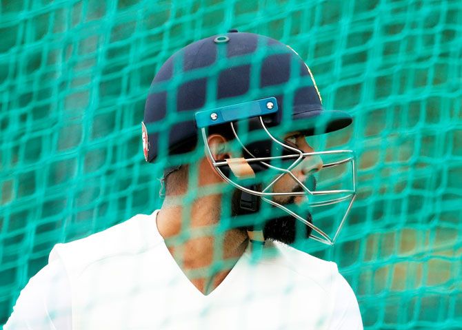 India captain Virat Kohli gets some batting practice in the nets on Tuesday