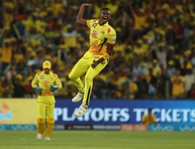 Performances like Chennai Super King's Lungi Ngidi's (4-1-10-4) in the final IPl-11 league game against the Kings XI Punjab draw viewers to IPL games. Photograph: BCCI
