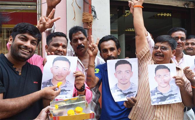 Family and friends celebrate Prithvi Shaw's debut Test ton against West Indies in Rajkot on Wednesday