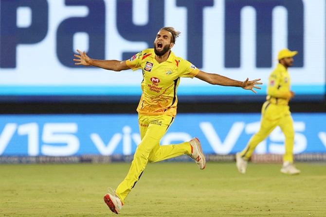 Imran Tahir celebrates 