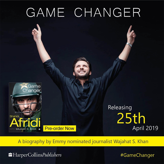 The cover of Shahid Afridi's autobiography 'Game Changer'