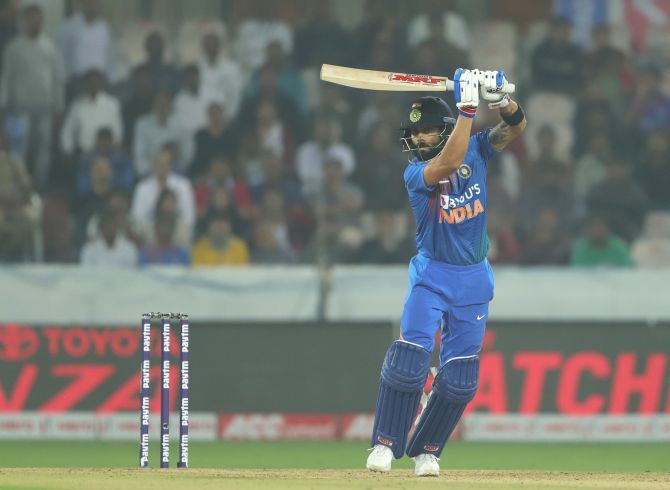 Virat Kohli scored a career-best 94 not out against the West Indies on Friday, leading India to their highest successful run chase in the first T20I