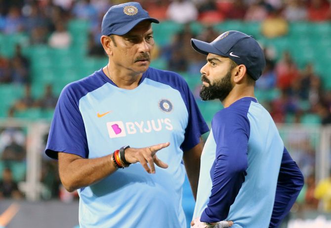 Ravi Shastri with Virat Kohli. Kohli as prepared to do the hard yards and was prepared to play tough cricket, which fitted my way of thinking, Shastri told Mike Artherton in an interview.
