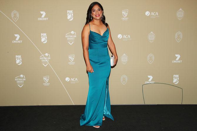 Lisa Sthalekar attends the 2019 Australian Cricket Awards