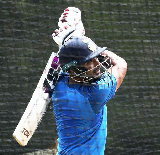 Ambati Rayudu bats in the nets at the SCG on Friday