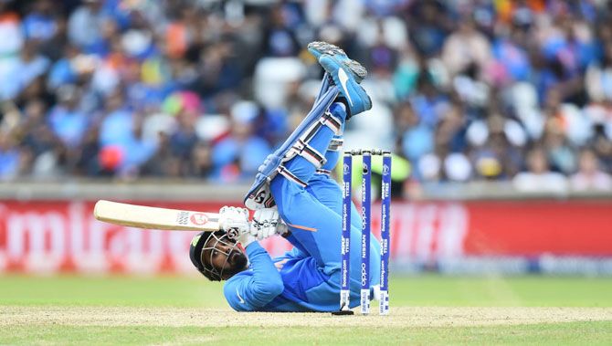 KL Rahul looks on as he is caught behind off the bowling of Lasith Malinga