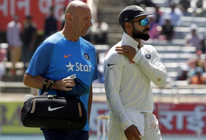 India physiotherapist Patrick Farhart's tenure ended after the side crashed out of the World Cup with a semi-final loss to New Zealand