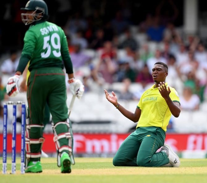 Ngidi suffered a left hamstring injury during team's defeat against Bangladesh on Sunday and hobbled out of the field after bowling only four overs