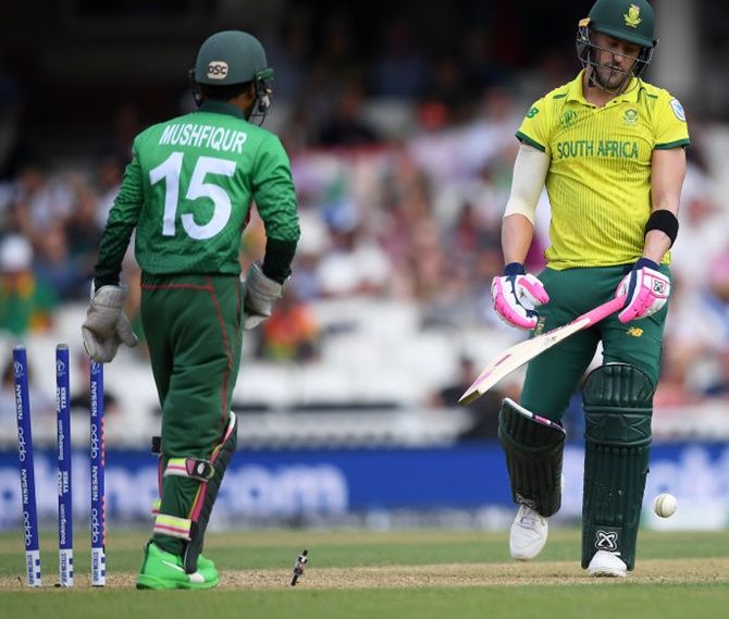 South Africa captain Faf du Plessis will be worried about the team's batting performance in the World Cup so far