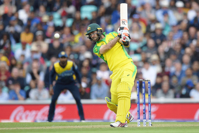 Glenn Maxwell bats en route his 25-ball 46 