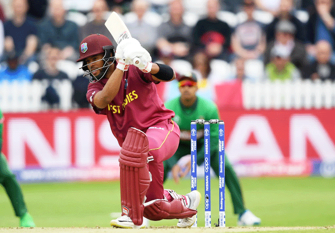 Shai Hope played a watchful 121-ball 96 