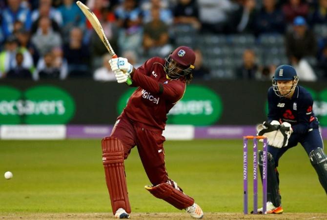 Chris Gayle hit 34 sixes in the ODI series against England in March