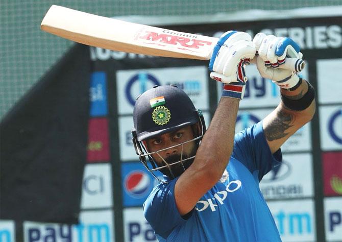 Virat Kohli in the nets