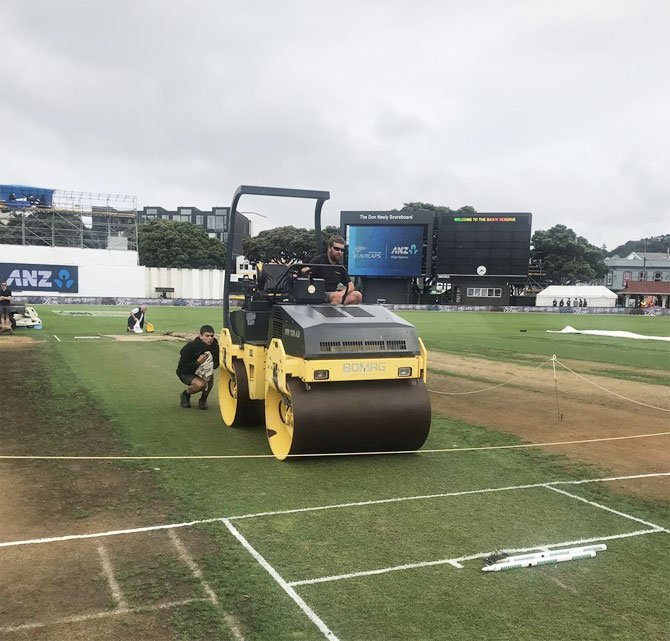 Scenes from the Basin Reserve in  Wellington on Saturday